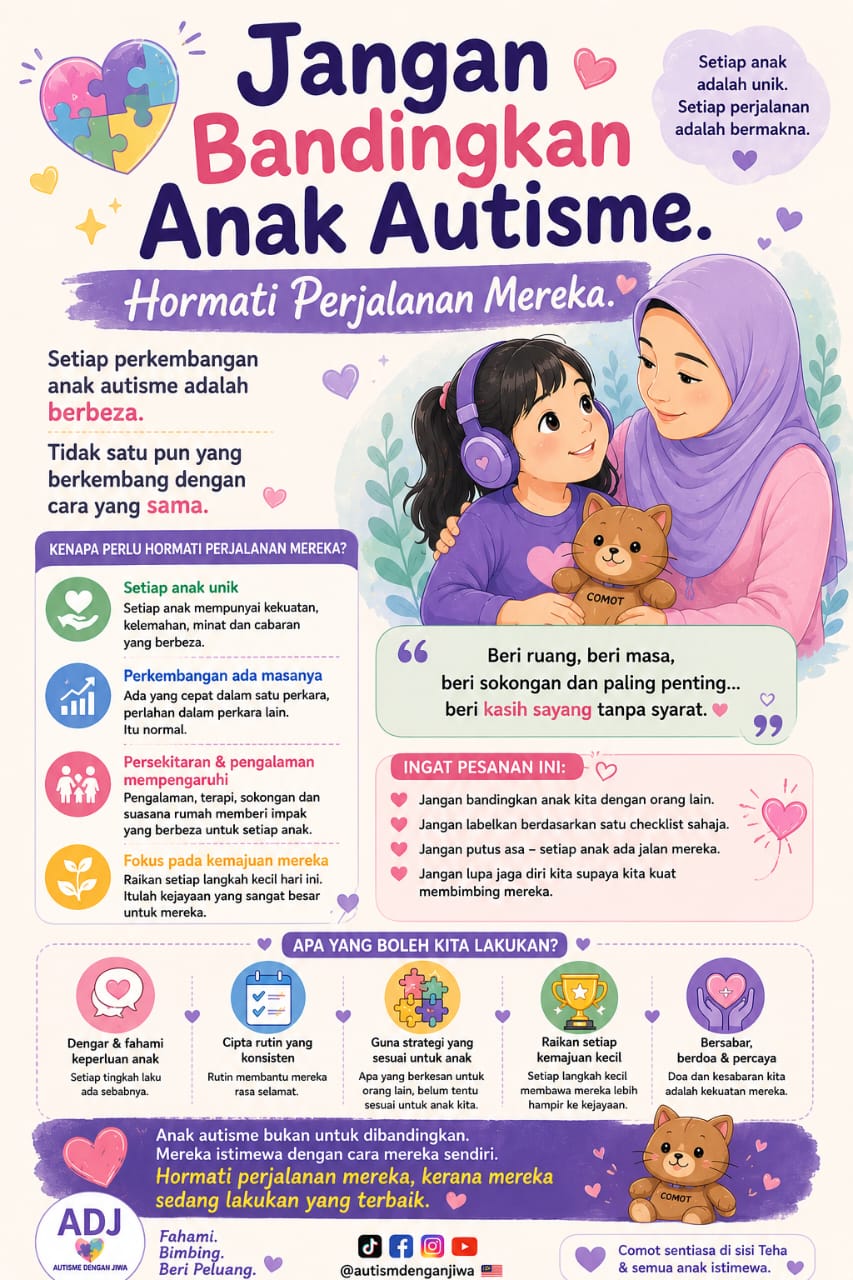 Jangan bandingkan anak autisme