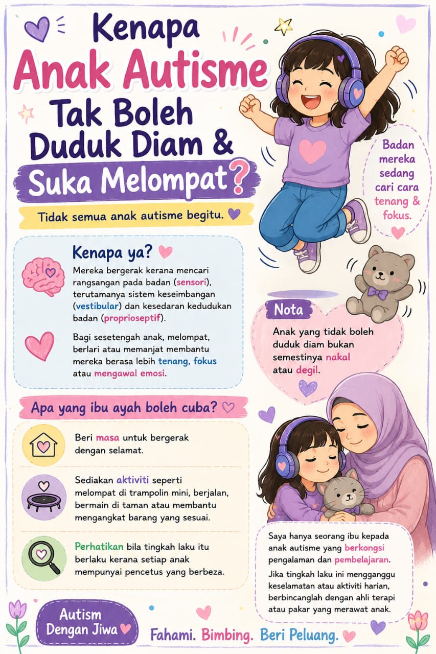 Kenapa anak autisme suka melompat?